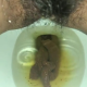 A very cute girl shits into a toilet from under ass. A nice hang and drop, then a look at the product. Filmed from a between the legs perspective. Vertical format video. Under a minute.